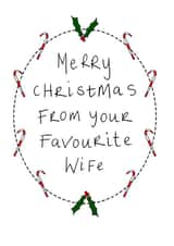 merry favourite Christmas Card 6140 created by Rachel Storey Illustration