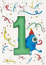 Happy 1st Birthday Monster, illustrated by Amy Cockcroft created by Ryland Studios