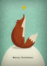 fox xmas Christmas Card 26834 created by LATTE DESIGN