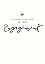 Congratulations on your engagement card - Love heart - Minimalist created by Emma Maddocks