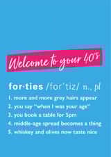 40th Birthday Definition Card created by Poppy Lane