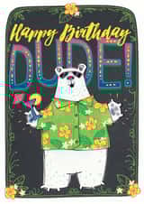 boy bear Birthday Card 1313 created by Kate Chesterton