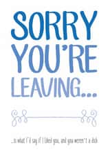Leaving new New Job Card 7719 created by Em Eato