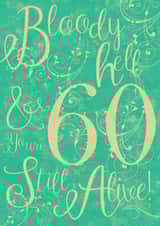 60 sixty Birthday Card 5593 created by Lizzie O'Grady