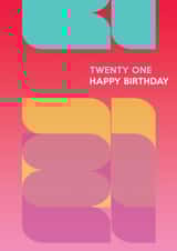 21st 21 Birthday Card 27959 created by Lizzie O'Grady