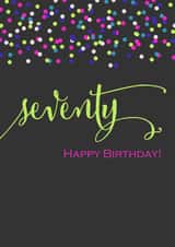70th seventy Birthday Card 3774 created by Wink Design - Michelle Roberts
