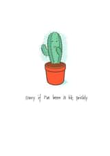 Prickly cactus sorry card created by Jon Higham