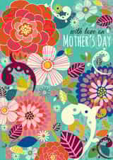 Pretty Mothers Day Card - Mum - Flowers - With Love On Mothers Day created by Laura Darrington Design Ltd.