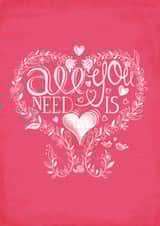 All you need is love - Cute classic wedding card created by michael cheung