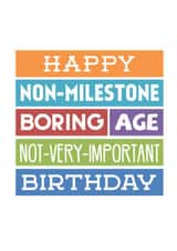 Birthday Card For Not Important Age Birthday, Not Milestone created by SixElevenCreations