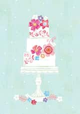 Wedding cake - confetti background created by Louise Anglicas