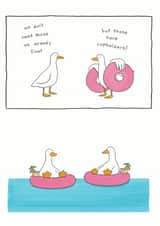 Cute Birthday Card - Ducks - Cupholders created by Redback Cards