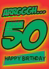 50th fifty Birthday Card 5596 created by Lizzie O'Grady