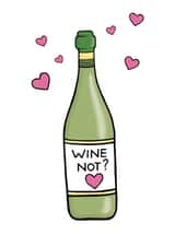 wine love Valentines Day Card 22556 created by Deirdre Spain