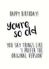 old age Birthday Card 7997 created by Little Stars Prints