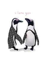 penguin valentines Valentines Day Card 22584 created by Kristy le Voy