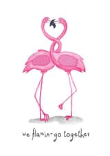 valentines flamingo Valentines Day Card 22585 created by Kristy le Voy