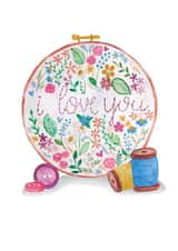 embroidery valentines Valentines Day Card 22586 created by Kristy le Voy