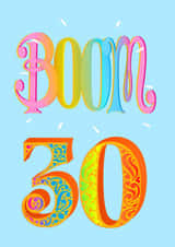 thirty 30 Birthday Card 3285 created by Liz Harry