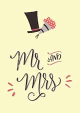 Mr and Mrs - wedding - yellow created by Ariane Vieira