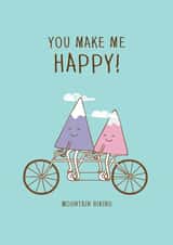Mountain biking couple created by Milkyprint