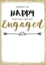 Hooray so happy engagement card created by Always Sparkle