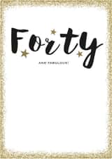 40 forty Birthday Card 2807 created by Always Sparkle