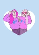 Best girls Love & Friendship Card 1090 created by Deirdre Spain