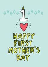 Cute Mothers Day Card - New Mum - Happy First Mother's Day created by Angela Chick