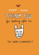 Thank You For Looking After Me Cat Pet Sitter Card created by Angela Chick