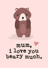 mothers day bear Mothers Day Card 5919 created by Mrs Best Paper Co.