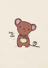 cute mouse Thank You Card 3290 created by Cathy Haworth