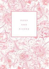 hugs kisses Thinking of you Card 1389 created by Megan Claire