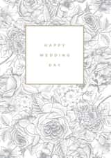 Pretty Modern Wedding Day - Floral - Happy Wedding Day created by Megan Claire