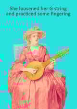 rude guitar Humour Card 7514 created by Go La La!