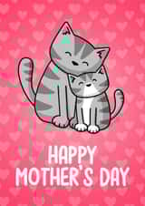 mother cats Mothers Day Card 7847 created by Doodlecats