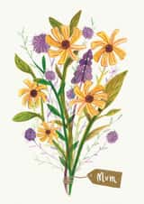 flower bouquet Mothers Day Card 1059 created by Bethany Christou