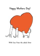 cute cats Mothers Day Card 1643 created by Reigning Cats . . . and dogs