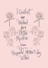 unique pink Mothers Day Card 7275 created by Naughty Nice