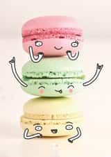 Cute Macaron Birthday Card – Fun Illustrated French Treats created by Unknown Ink