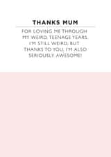 mum pink Mothers Day Card 30837 created by Doodlelove