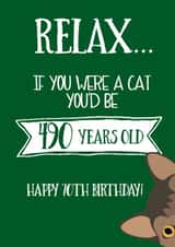 Cat years 70th birthday card created by Afewhometruths