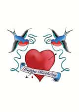 birthday tattoo Birthday Card 30911 created by Sailor Made