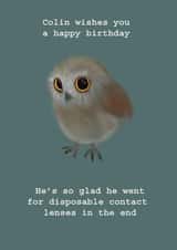 birthday owl Card 30920 created by Sailor Made