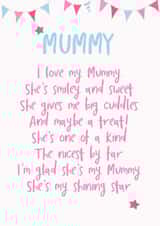 I Love My Mummy Poem Card created by Giddy Kipper