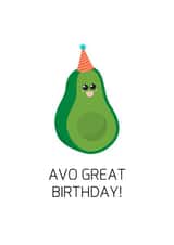 avocado avo Birthday Card 29775 created by Sunnyside Design
