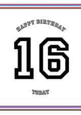 16TH birthday Birthday Card 6829 created by Let's Dream