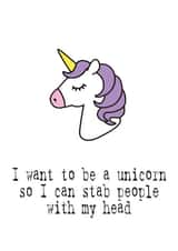 unicorn funny Humour Card 8716 created by Silly Sentiments