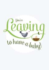 leaving pregnant Leaving Card 3795 created by Wink Design - Michelle Roberts