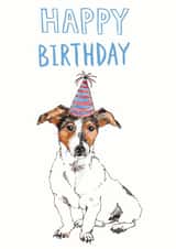 Happy birthday jack russel dog card created by Bramble Designs